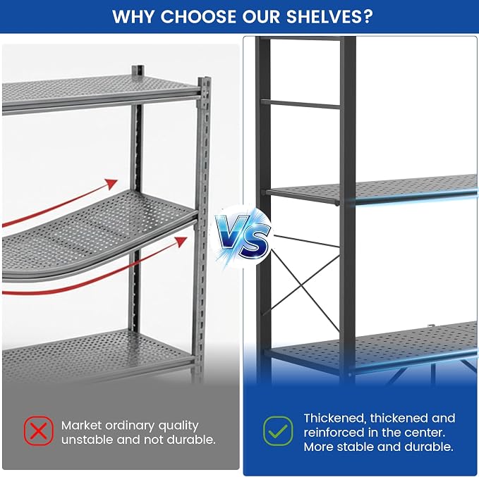 ALANNG 40" W Foldable 5-Tier Storage Shelves - Image 7