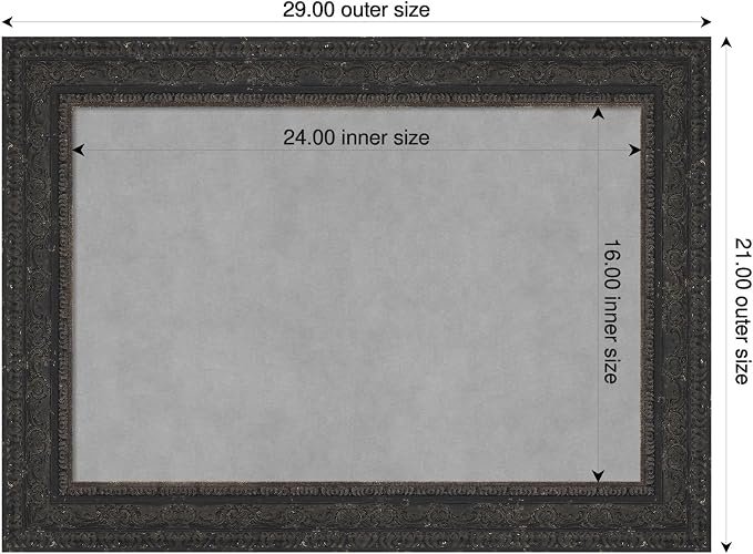 Amanti Art Black Framed Magnetic Board 21x29 Medium Vision Board - Image 2