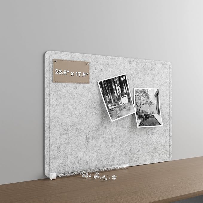 Large Felt Bulletin Board for Wall, Soft Felt Cork Board for Office, Home by CreateYourIdealSpace