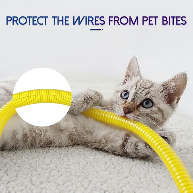 Split Wire Loom Tubing, 25ft Cord Protectors from Pets No Chew, Flexible Wire - Image 7