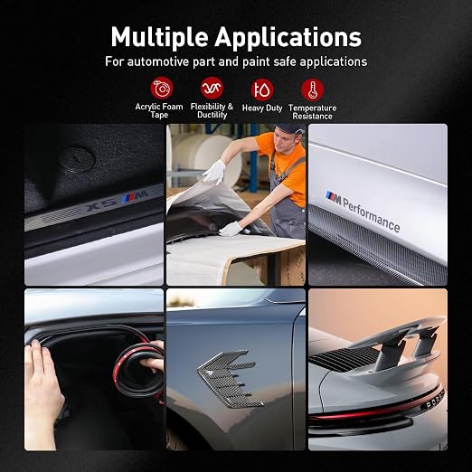 Automotive Acrylic Plus Attachment Tape 0.24" x 18Ft Made of 3M Double Sided - Image 7