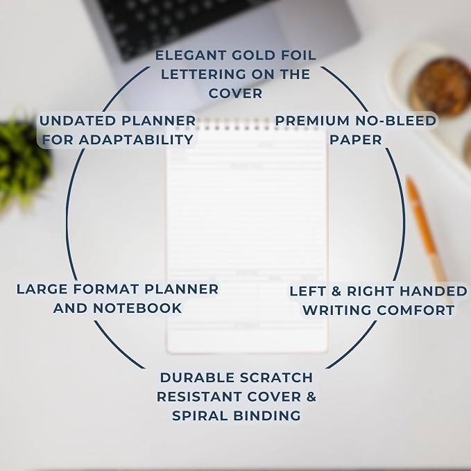 Merely Home | Meeting Notebook for Work | 8.25" x 11.75" | Project Planner | - Image 4