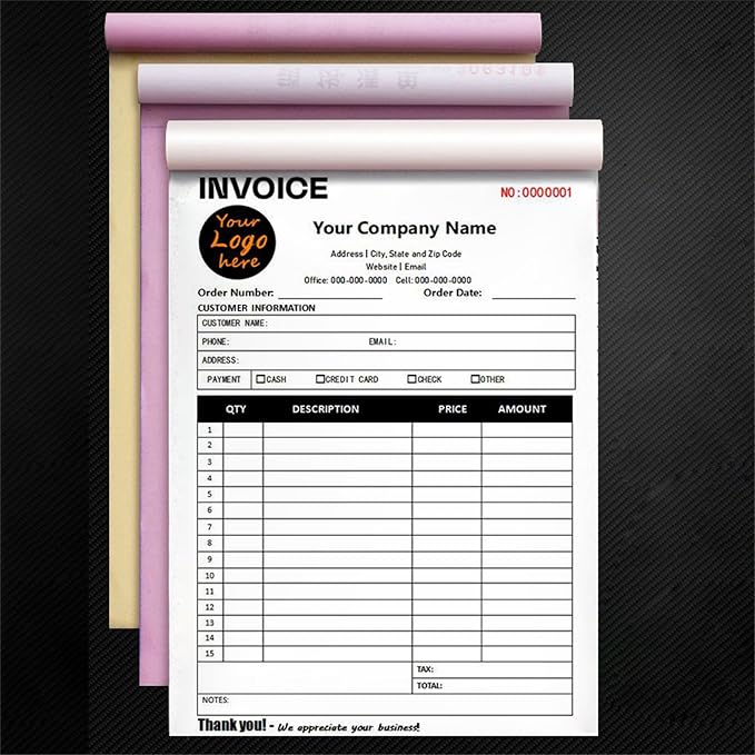 Custom Invoice Book in 3-Part /2-Part Receipt Book - Image 2