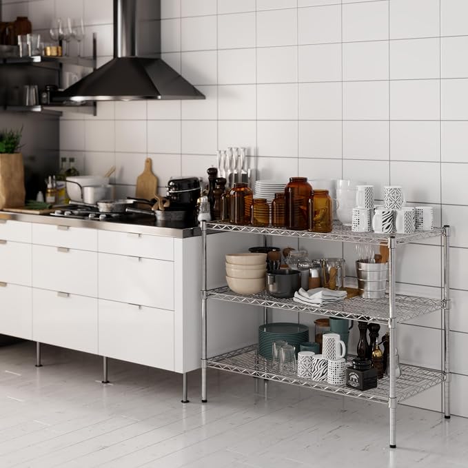 Regal Altair 21" Deep x 42" Wide x 34" Height Wire Shelving Kit | 3-Tier | NSF - Image 8