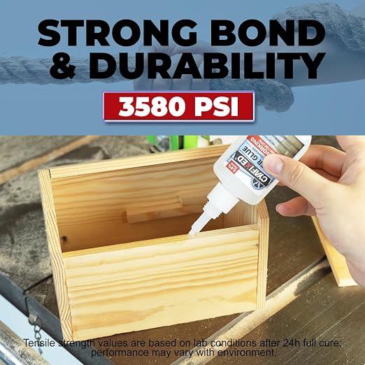 Wood Super Glue 113.6 Gram 4oz, All Purpose Strong CA Glue - Image 3