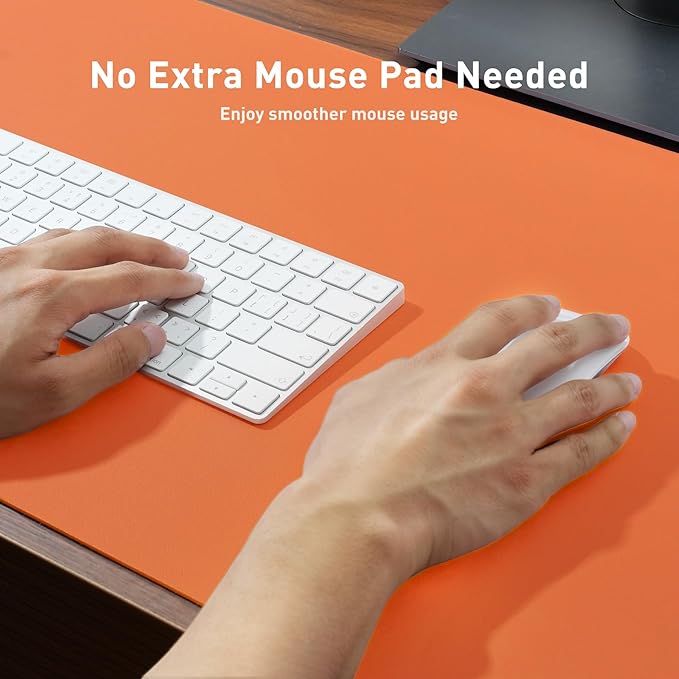 Aothia Leather Desk Pad Protector, Mouse Pad, Office Desk Mat, Non-Slip PU - Image 4