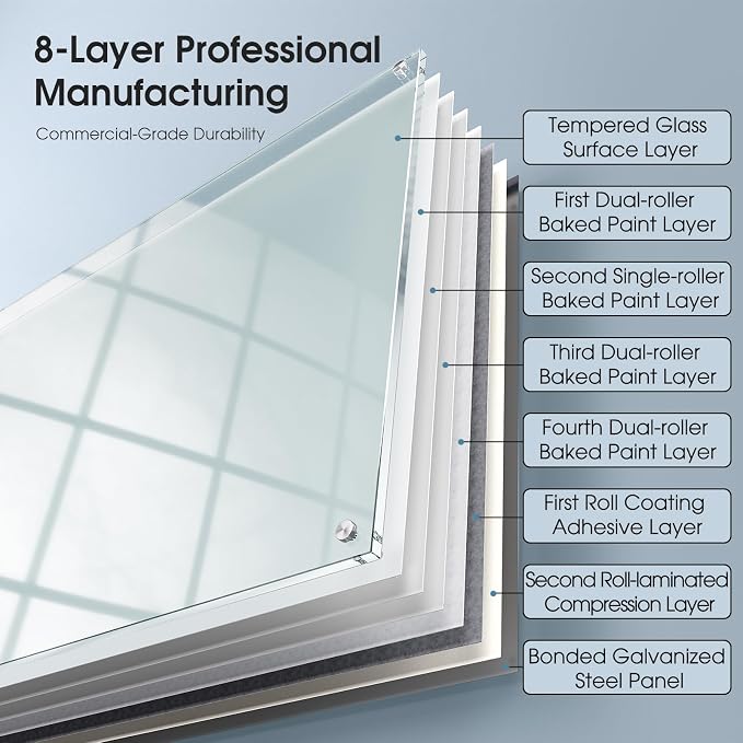 MaxGear Glass Whiteboard, Tempered Magnetic Dry Erase Board 48 x 30 Inch - Image 3