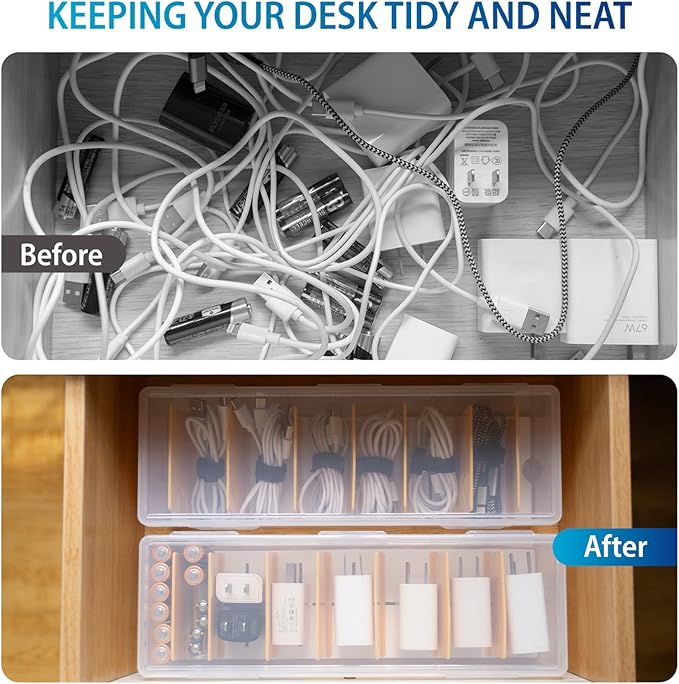 Fzooua Cable Organizer Storage Box - Image 5