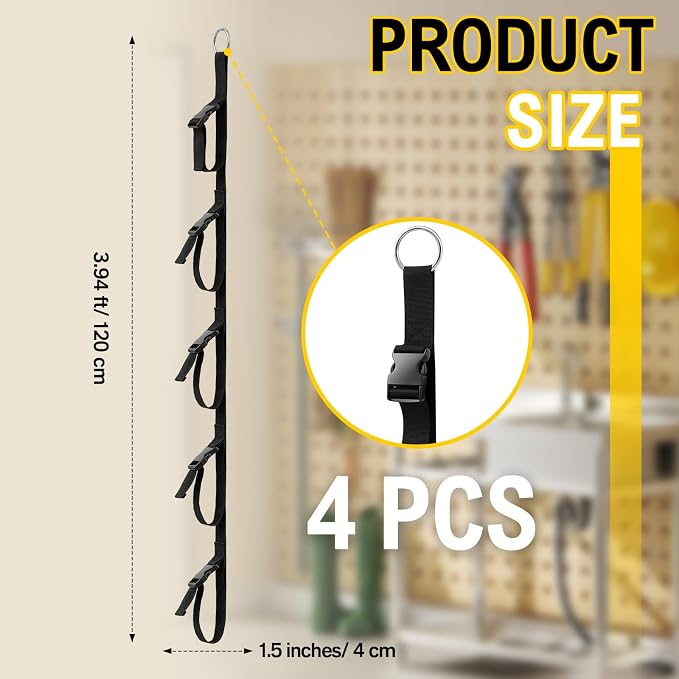 Wowangce 4 Pcs Extension Cord Organizers and Storage Garage Extension Cord - Image 2