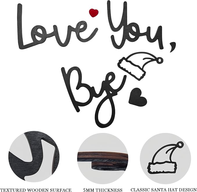 Christmas Love You Bye Wood Sign, Above Door Topper Decoration - Image 5