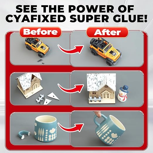 Super Glue Gel 3 Gram, Strong All Purpose Single Use Cyanoacrylate Adhesive - Image 4