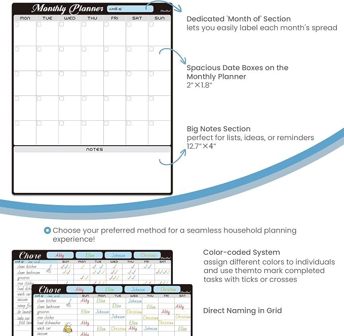 Magnetic Dry Erase Monthly Calendar Set - Image 5