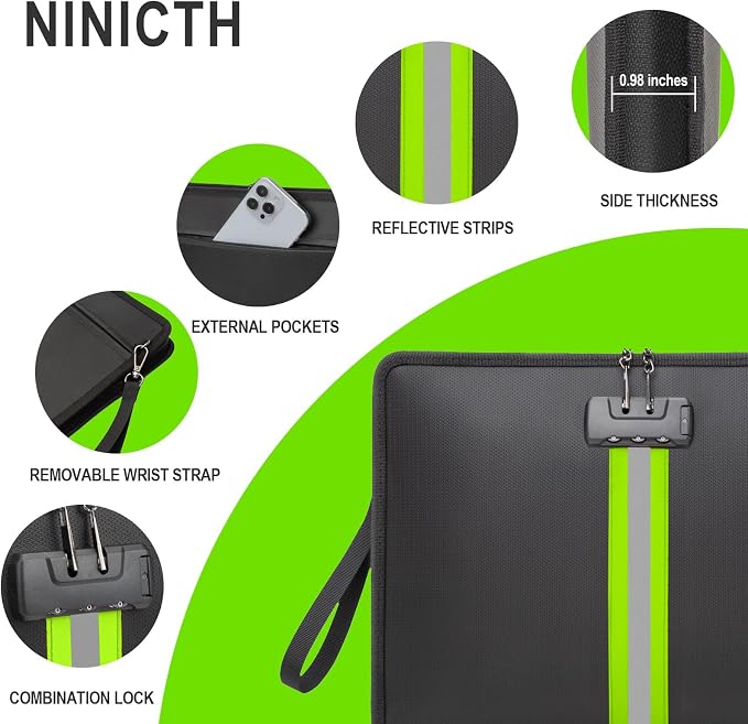 NINITCH Fireproof Document Bag - Image 4