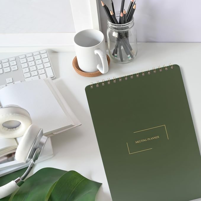 Merely Home | Meeting Notebook for Work | 8.25" x 11.75" | Project Planner | - Image 7
