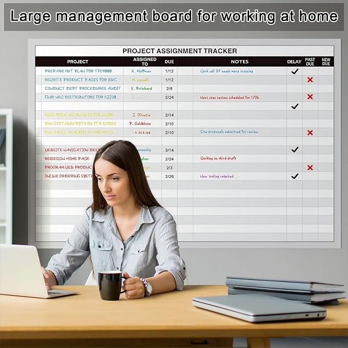 Lincia Large Magnetic Project Planning Management Vision Board 24" x 36" - Image 7
