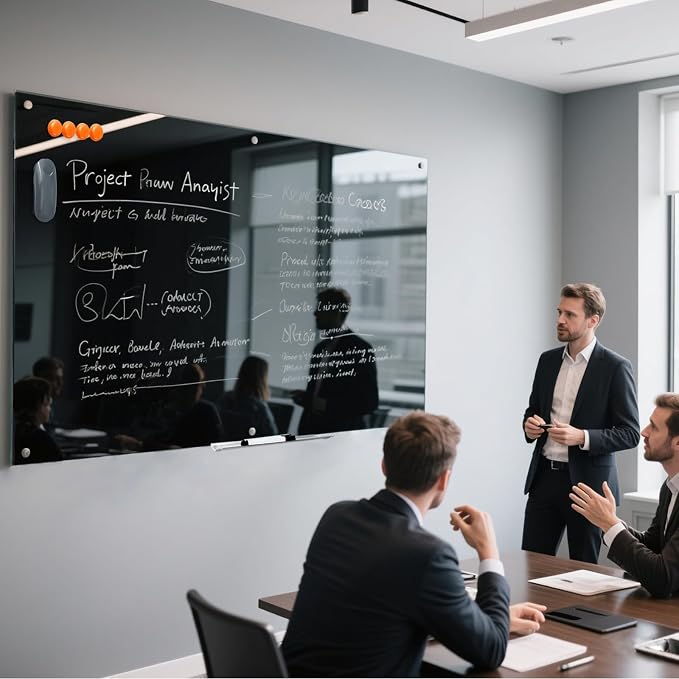 Glass Dry Erase Black Board - Image 8