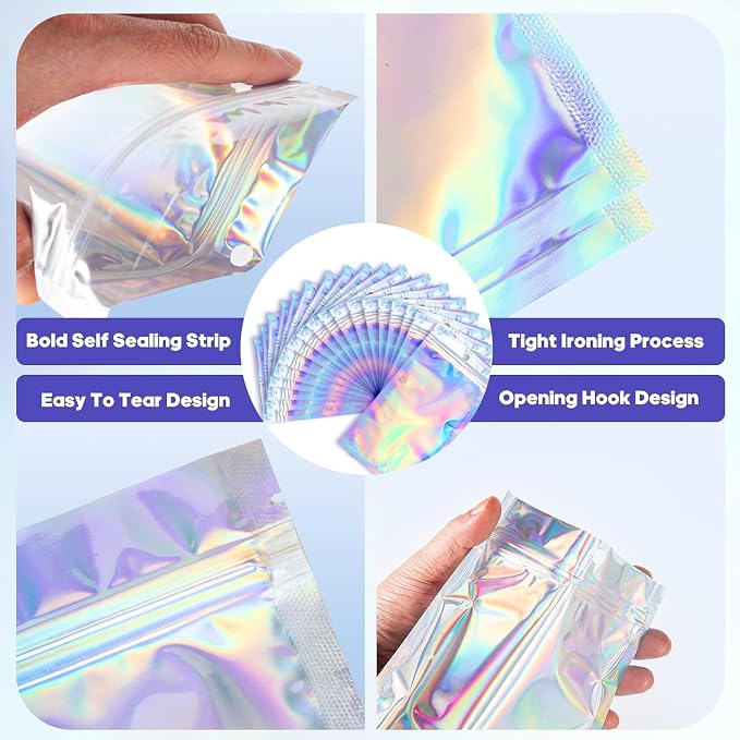 6x9 inch Holographic Bags with Party Favor Mylar Bags Coffee Storage - Image 5