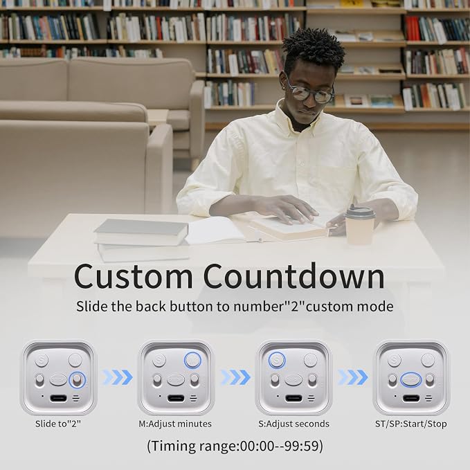 Productivity Timer Flip Gravity Sensor Cube Timer Countdown & Countup, Mute & - Image 4