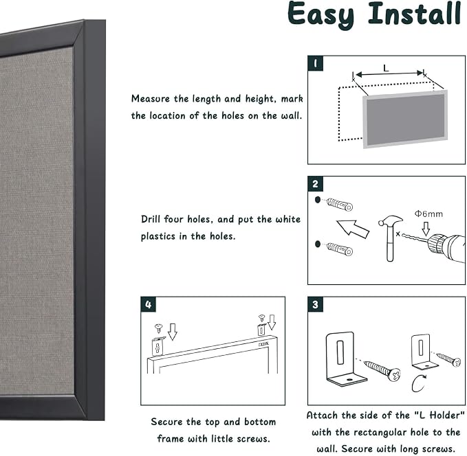 Gideal Bulletin Board 40x30 Inch, Cork Board - Image 8