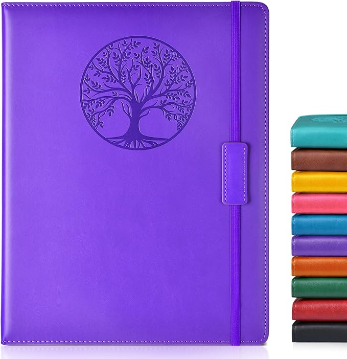 Biuwory Lined Journal Notebook for Women Men, 256 Pages A4 Large Hardcover by Biuwory