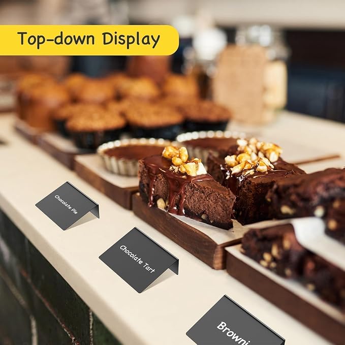 PigPotParty 12 Pcs Food Labels for Party Buffet w/Cleaning Spray, Table Place - Image 7