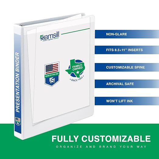 Samsill 2 Inch 3 Ring Binders, Made in USA, Economy Round Ring, 425 Sheet - Image 2