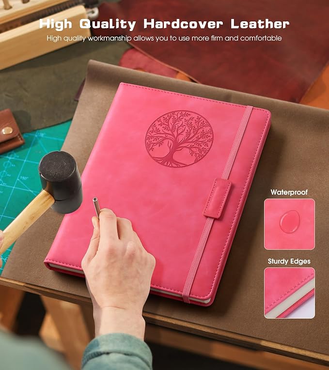 Biuwory Lined Journal Notebook for Women Men, 256 Pages A4 Large Hardcover - Image 3