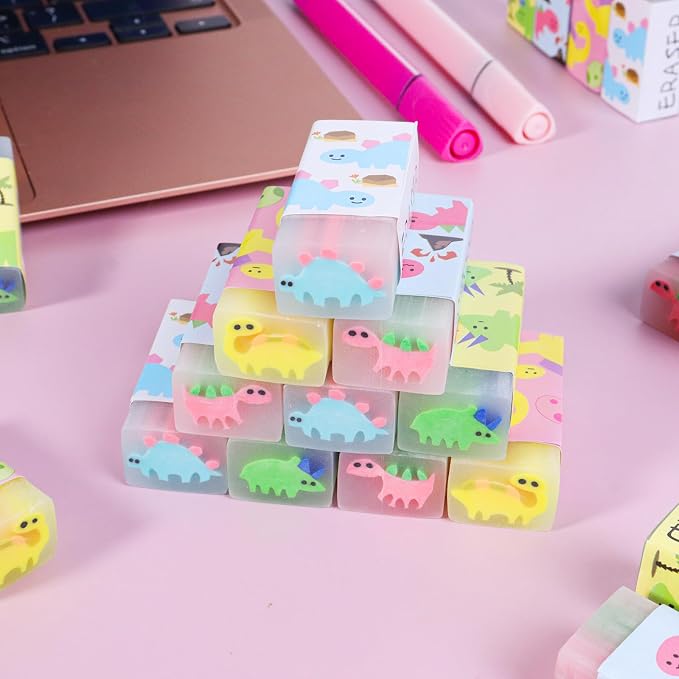 100PCS Cute Animal Erasers for Kids, Count Bulk Pack, Back to School Supplies - Image 4