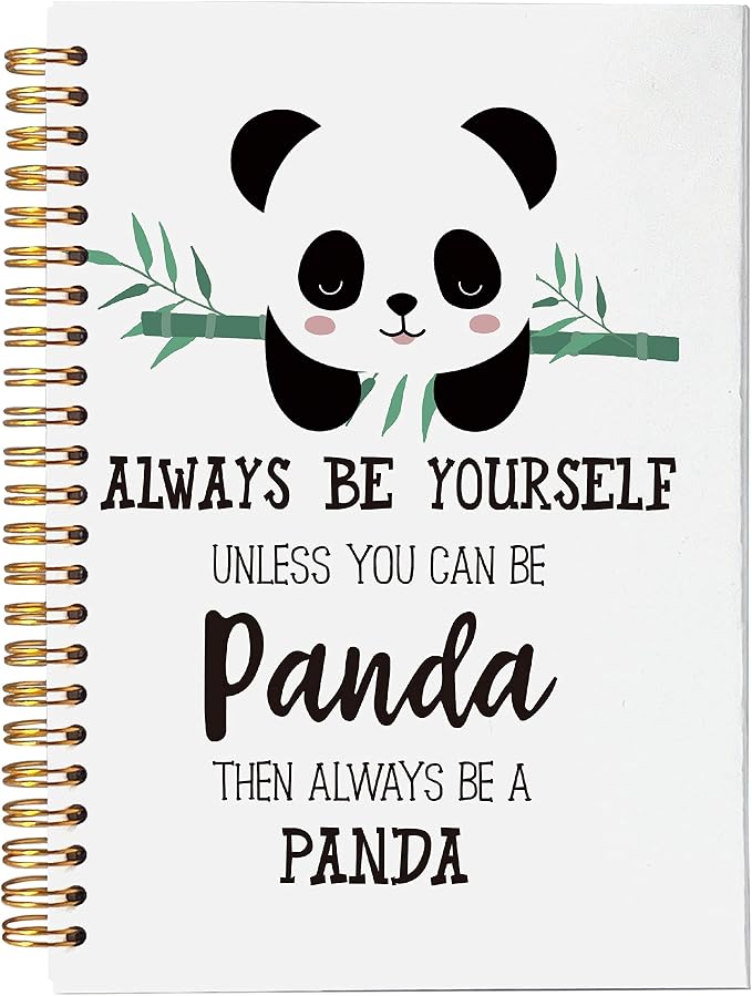 VNWEK Cute Panda Always Be Yourself Unless You Can Be a Spiral Notebook Journal by VNWEK