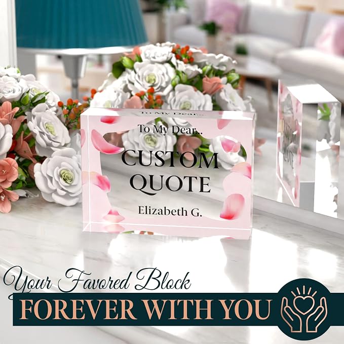 Personalized Gifts, Custom Quote Block Letter Board, Crystal-Clear Acrylic - Image 5