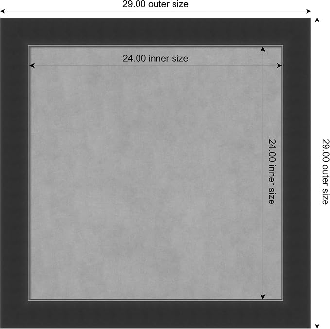 Amanti Art Black Framed Magnetic Board 29x29 Medium Vision Board - Image 4