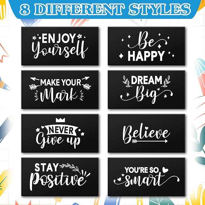 Dunzoom 100 Pcs Inspirational Pencil Erasers Bulk