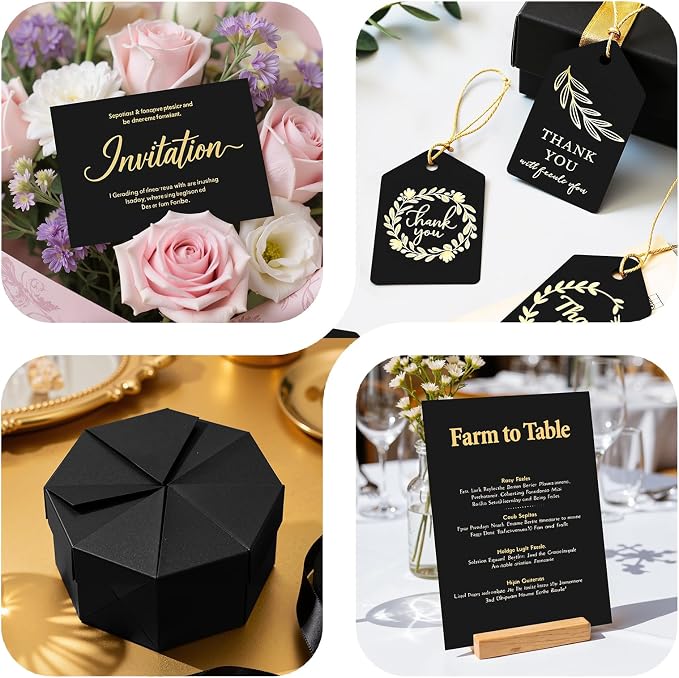 120 Sheets Black Cardstock 8.5 x 11 Construction Paper, 200GSM Card Stock Black - Image 7