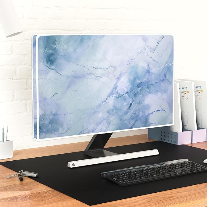 Baocicco Fashion Haze Blue Marble Screen TV Cover Cover 58, 60 Inch Waterproof - Image 6