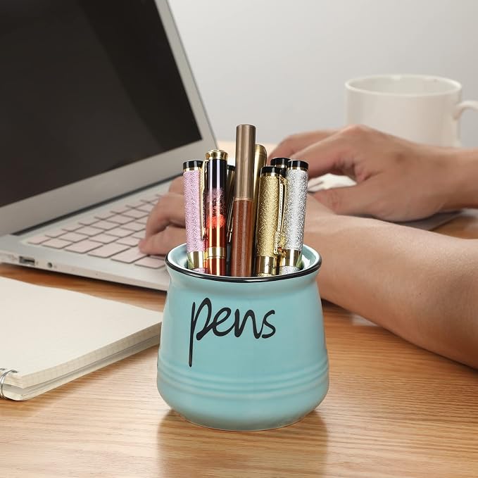 ONTUBE Porcelain Pens Holder Stand, Ceramic Pencils Holder - Image 6