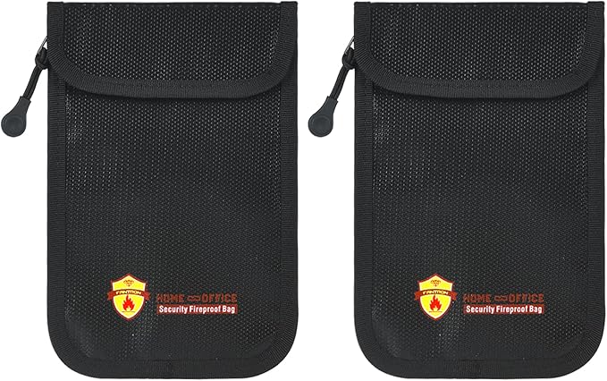 2 Pack Small Fireproof Wallet Pouch, Non-Itchy Waterproof Cash Bag by Unknown