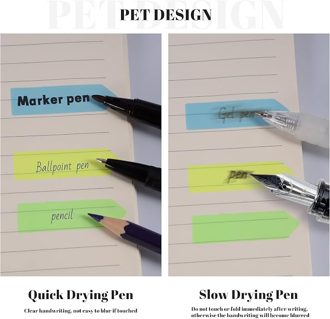Golcellia Fluorescent Translucent Sticky Note Flags, Arrow Index Tabs, Page - Image 4