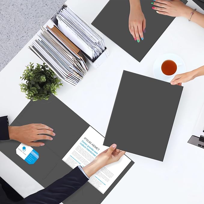 Two Pocket Folders, PANDRI 30 Pack 2 Pocket Folders, Letter Size Paper File - Image 7