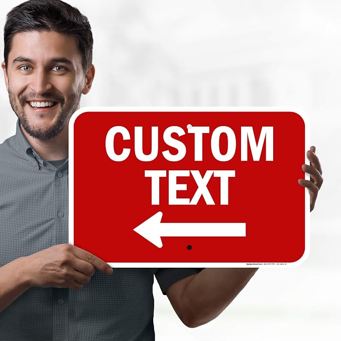 Custom Arrow, Custom Directional Sign, Left Arrow, 12x18 Inches, Rust Free .063 - Image 2