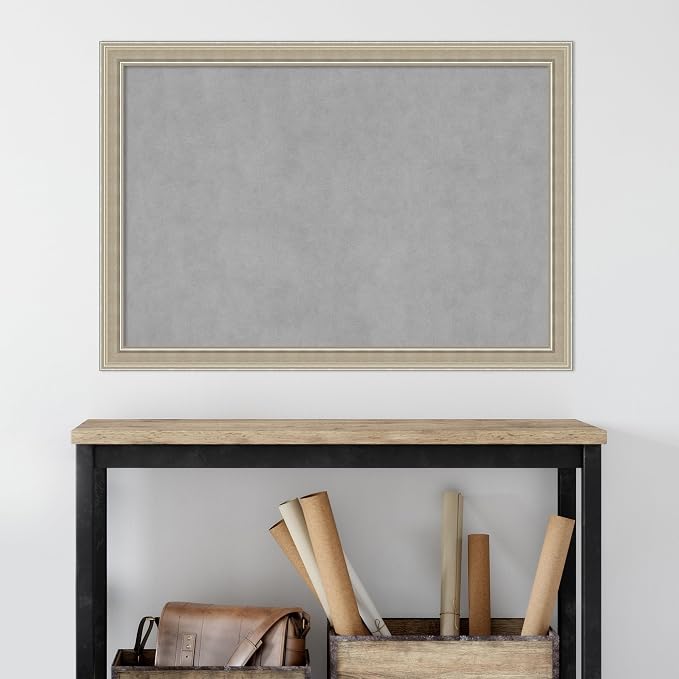 Amanti Art Silver Framed Magnetic Board 28x40 Large Vision Board - Image 6