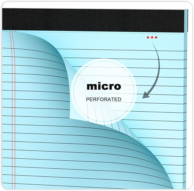 AILZFEI Colored Legal Pads 8.5 x 11 Wide Ruled, Note Pads Sturdy Back Writing - Image 5