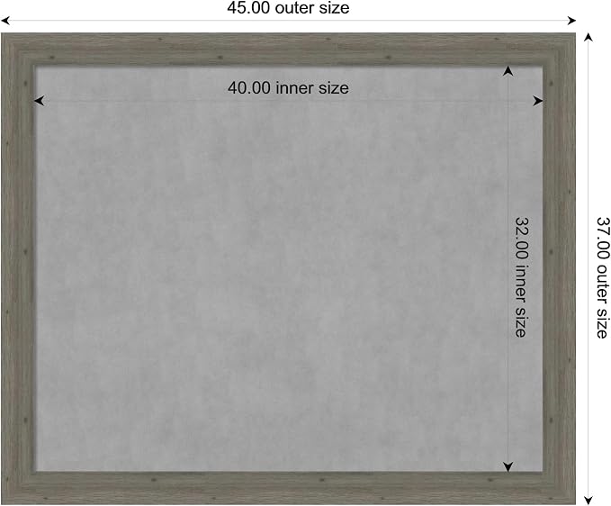 Amanti Art Grey Framed Magnetic Board 37x45 X-Large Vision Board - Image 4