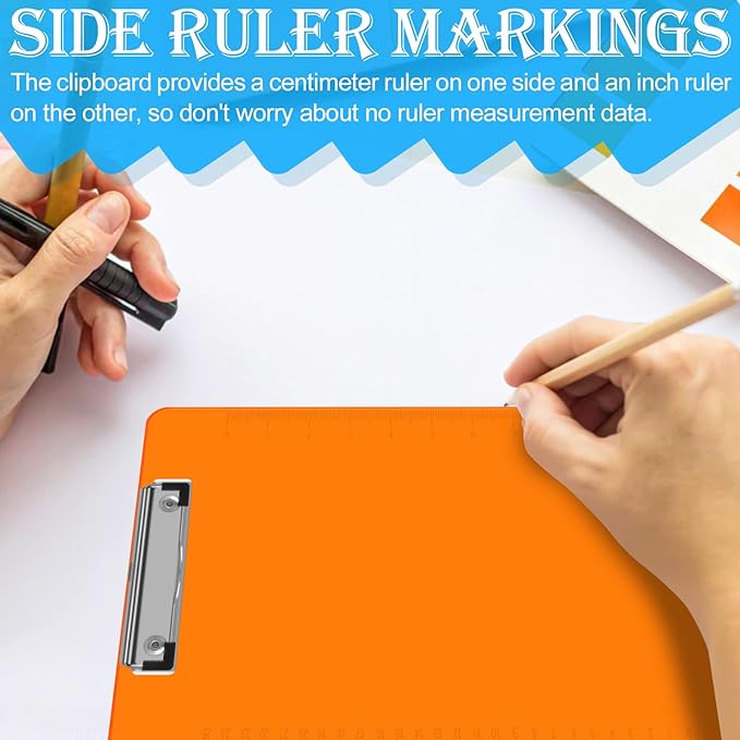 Clipboards, HERKKA 25 Pack Plastic Clipboards Low Profile Clip Standard A4 - Image 4