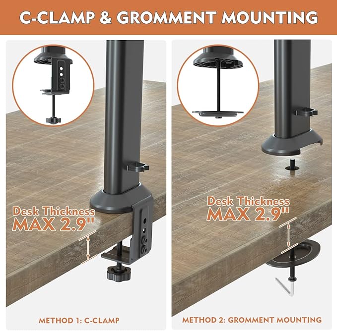 HEMUDU Single Desk Monitor Arm Mount Stand Fit - Image 6