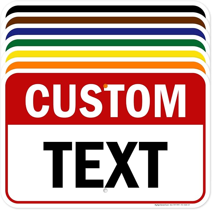 Custom Sign, Custom Sign for Business, Indoor/Outdoor use. 12x18 Inches by MySignCenter