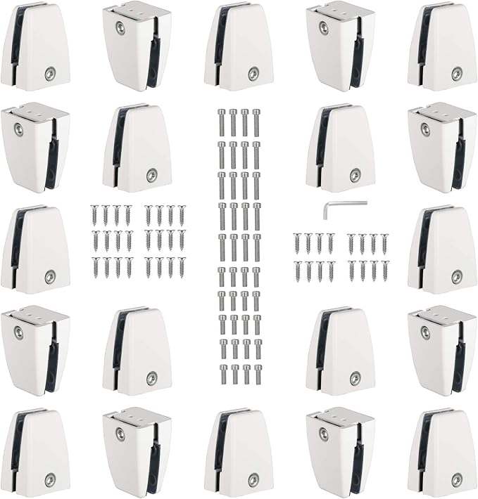 KSWLOR 20 PCS Office Desk Partition Support Bracket, Desk Divider Clamp by KSWLOR