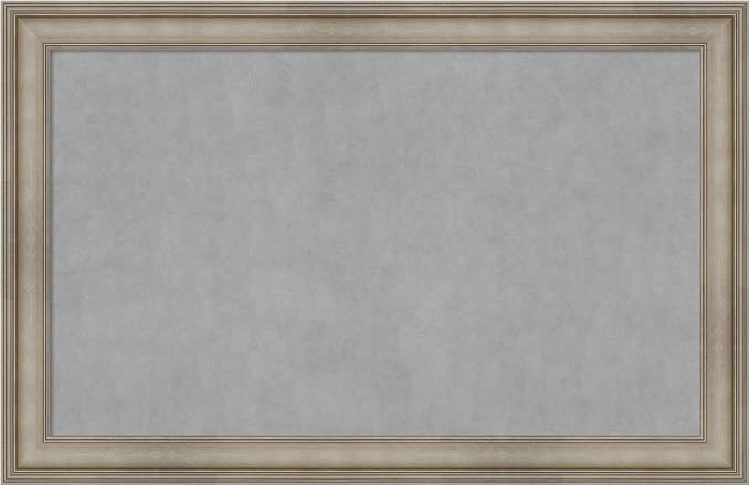 Amanti Art Silver Framed Magnetic Board 29x45 Large Vision Board by AmantiArt