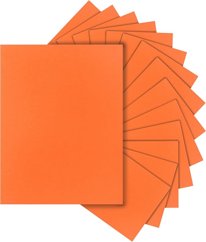 Silunkia 40 Sheets Orange Cardstock 8.5 x 11 Craft Paper, 75lb Premium Pumpkin by Silunkia