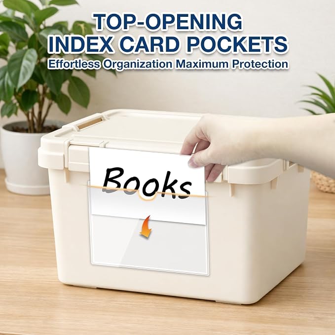 H4D 24 Pack Labels for Storage Bins, Tote Label Pockets for Organizing Storage - Image 9