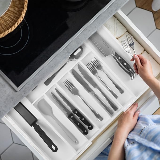 oridom Large Premium Bamboo Silverware Organizer - Image 9